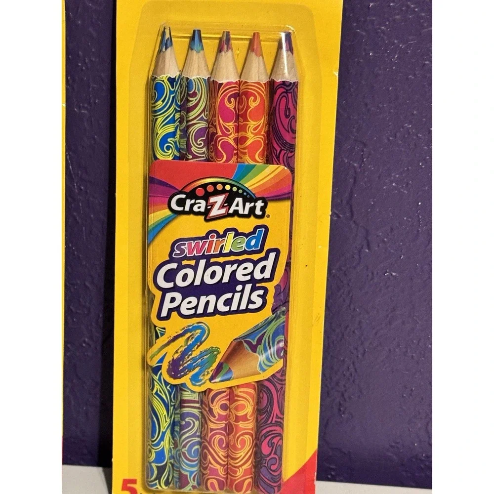 Cra-Z-Art Colored Pencils Jumbo Rainbow Swirl Lot Of 4 Crazyart CZ10419